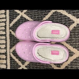 Light Pink Fleece Lined crocs